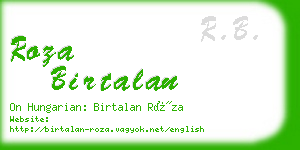 roza birtalan business card